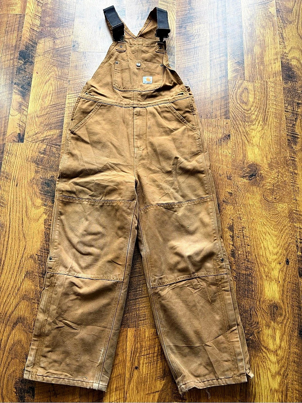 Carhartt Kids/Youth Loose Fit Canvas Quilt-Lined Bib Overalls